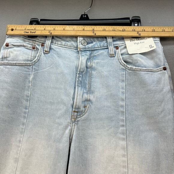NWT Abercrombie & Fitch Jeans Women's 31/12R Light Blue Curve Love Skinny - Picture 2 of 15